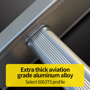 Échelle pliante moderne en alliage d'aluminium, simple face, capacité de charge 300 kg, 3,3 mètres, <span class=keywords><strong>10</strong></span> <span class=keywords><strong>marches</strong></span>, pour usage extérieur et entrepôt - Product Image 5