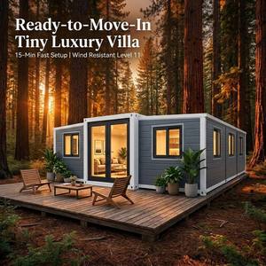 <span class=keywords><strong>Casa</strong></span> Contenedor Plegable <span class=keywords><strong>de</strong></span> Doble Ala Expandible, Resistente al Viento y a Terremotos, Hotel Móvil y Alojamiento - Product Image 4