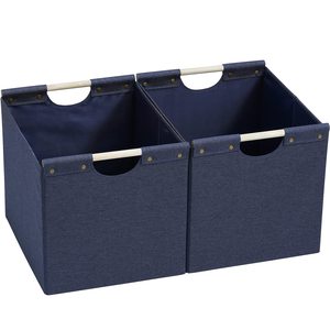 Paniers <span class=keywords><strong>de</strong></span> <span class=keywords><strong>rangement</strong></span> pliables en tissu, <span class=keywords><strong>cubes</strong></span> <span class=keywords><strong>de</strong></span> <span class=keywords><strong>rangement</strong></span> en tissu avec poignées en <span class=keywords><strong>bois</strong></span>, panier <span class=keywords><strong>de</strong></span> <span class=keywords><strong>rangement</strong></span> rectangulaire - Product Image 1