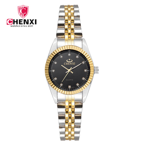 <span class=keywords><strong>Montre</strong></span> <span class=keywords><strong>Chenxi</strong></span> CX-004A, <span class=keywords><strong>montre</strong></span> à quartz classique dorée et argentée, élégante et luxueuse, pour femme, résistante à l'eau. - Product Image 2