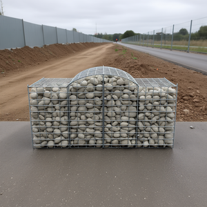 Gabion <b>Basket</b> Sound Barrier Set Of 6 <b>Large</b> Galvanized Iron Industrial Design For Construction - Product Image 2