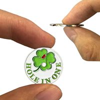 Marqueur de balle de golf de haute qualité Amrta, logo personnalisé, alliage de zinc, métal magnétique, OEM, durable, 24 mm