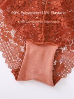 OEM Groothandel Dames Sheer Floral Lace Bikini Ondergoed Kruislings Strik Achterkant Lage Taille Intieme Kleding Ademend Dames Kantjes Onderbroekjes