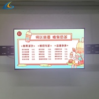 Panneau de menu numérique d'affichage publicitaire LCD HD pour restaurant et café fonction d'affichage de texte d'utilisation commerciale en libre-service