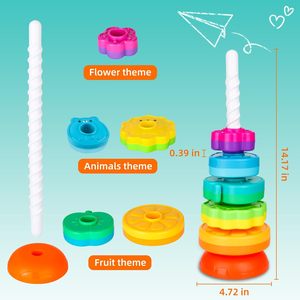Juego de 7 Bloques de Silicona Educativos para Bebés, Juguetes Apilables para Bebés y Niños Pequeños, Entrenamiento para Comer - Product Image 5
