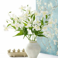 Fleurs artificielles de haute qualité, 75 cm, toucher réel, iris bleu Alice, fleur de lys, pour la décoration de la maison, de l'hôtel, des mariages