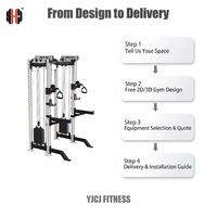 Rack de musculation professionnel personnalisé série REP avec machine à câbles et support frontal, certifié CE, vente en gros