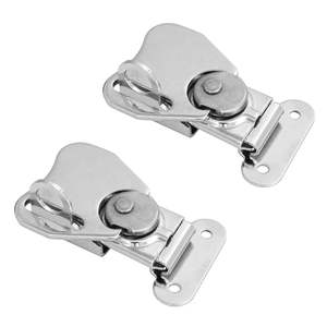 केस बॉक्स 55x73 मिमी के लिए पैडलॉक होल के साथ HM3204 मेटल बटरफ्लाई ट्विस्ट लैच कीपर टॉगल क्लैंप - Product Image 5