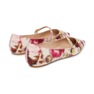 2025 <span class=keywords><strong>zapatos</strong></span> de ballet de suela plana con flores rosas muy cómodos precio al por mayor bailarinas florales para <span class=keywords><strong>mujer</strong></span> - Product Image 4