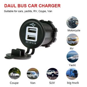 12V 24V Adaptador de coche Motocicleta <span class=keywords><strong>Moto</strong></span> Bicicleta 5V 2.1A Enchufe de cargador de coche <span class=keywords><strong>USB</strong></span> dual - Product Image 5