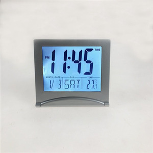 Digital Perpetual Calendar Clock With Thermometer And Alarm Travel Folding Electronic Clock With Light Multifunctional Display - Product Image 5
