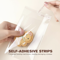 Sacs en cellophane transparents autocollants OPP 4x6 pouces, qualité alimentaire, pour biscuits, bonbons, pâtisseries