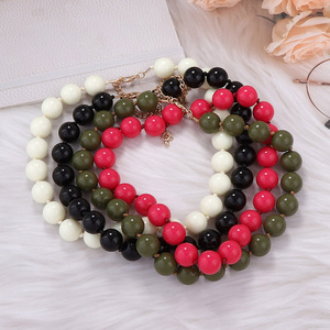 Collana di Perline in Plastica Fatta a Mano, Versatile e Personalizzata, Stile Semplice, Lusso Leggero, Trendy, Casual, Multicolore - Product Image 2