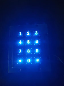 Nhà Máy Giá 12 push <span class=keywords><strong>button</strong></span> không thấm nước kiểm soát truy cập kim loại bàn phím - Product Image 4