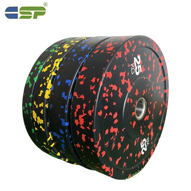 Black +color Spots 10 kg Weight Plate for Gym