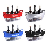 Seau à glace de luxe en forme de bateau, couleurs et motifs personnalisés, logos, en plastique PP/PS/Acrylique, pour fêtes, vente en gros