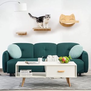 Meuble mural en bois massif pour l'escalade, le sommeil et le jeu en intérieur, lit suspendu en bois avec - Product Image 4