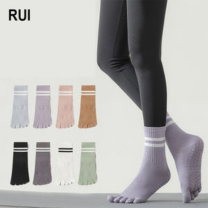 Calcetines Deportivos RUIQUWIN de Alta Calidad, Antideslizantes, de Algodón, Transpirables, para Pilates, Yoga, Hombres y Mujeres - Product Image 1