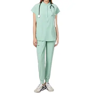 Scrub personalizzati all'ingrosso tuta uniformi ospedaliere uniforme da infermiera medica tipo jogger set di scrub per infermiere