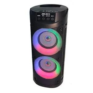 Dual 4inch 10W Big Blue Tooth Speakers With Lights Universal Party Sound Box RGB Led Light DJ Speaker Cabinet Tweeter Sound Box