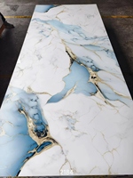 Panneaux PVC pour décoration intérieure, panneaux muraux, planches, feuilles de plastique marbré UV, panneau mural PVC pour salle de bain