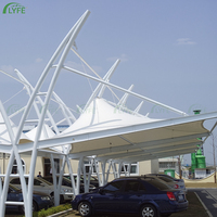 Toldo de Membrana Curva Resistente a la Intemperie Lyfe, Techo de Tela de Alta Resistencia para Estacionamiento Personalizado