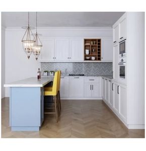 Gabinetes de Cocina RTA de Madera Maciza de Diseño Moderno Personalizado con Isla, Listos para Armar por el Fabricante - Product Image 3