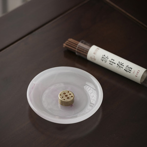 Porte-encens en verre chinois avec support pour aromathérapie, décoration zen pour la maison, fait à la main - Product Image 3