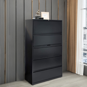 Stahl 5 Schubladen Akten schrank Vertikale seitliche Datei für Papiere Daten <span class=keywords><strong>Medium</strong></span> Speicher für verschiedene Office-Szenarien - Product Image 2