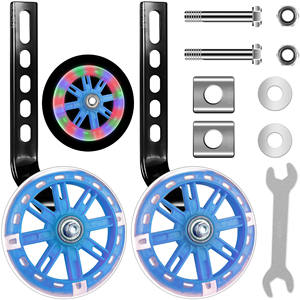Roues d'entraînement pour enfants vélo stabilisateurs d'équilibre silencieux épaissis universels avec roues étincelantes ensemble d'entraînement réglable - Product Image 3