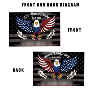 Drapeau à main 250 ans de la Liberté 14x21 cm 1776-2026 Aigle chauve Semi-Centenaire Mini Bannière ondulante pour défilé Drapeau des États-Unis - Product Image 4
