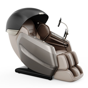 Smart Massage Chair Full Body 4D Robotic Hand SL Guide Rail Intelligent Voice Control White Coffee Color <b>Plug</b>-In - Product Image 3