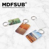 Porte-clés vierges en acrylique pour sublimation, rectangulaires 4x6cm, 3.8mm, personnalisables, certifiés EN 71 MDFSUB