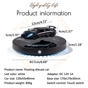 Modèle de voiture Lamborghini, modèle magnétique en lévitation, artisanat de bureau, cadeau de collection, modèle de voiture en lévitation - Product Image 5