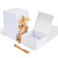 Boîte cadeau magnétique pliable en carton grand format, emballage de luxe personnalisé en gros