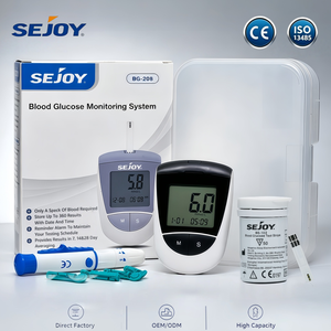 Monitor de azúcar en sangre Sejoy Máquina de prueba de diabetes con dispositivo de punción Tiras de prueba - Product Image 1