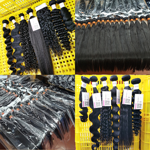 Vendor Grosir Ekstensi Rambut Manusia Brazil 100% Asli Dengan Penutup Depan Berbahan Lace, Rambut Mink Mentah Dengan Kutikula Tersusun Rapi, Model Weft - Product Image 4