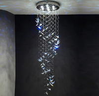 Luminaire décoratif de haute qualité pour la maison, hôtel, hall, escalier, style postmoderne, petit lustre en cristal en forme de papillon, LED