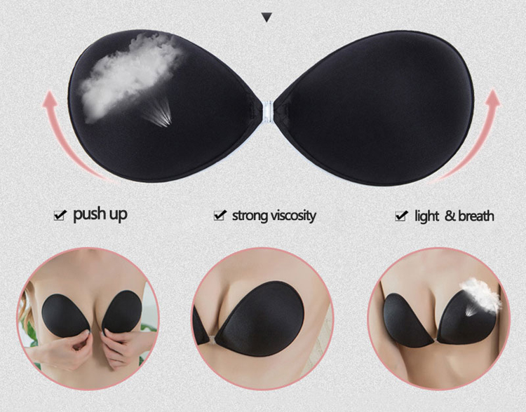 Magic Wing Strapless Bra Silicone Push Up Strapless Backless Self-adhesive Sticky Invisible Bra