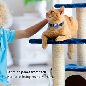 Nuevo Estuche para Apple <span class=keywords><strong>AirTag</strong></span>, Collar de Posicionamiento para Mascotas con Protección Antipérdida, de PU, con Campana Reflectante, Diseño Sólido, Decoración con Cinta para Perros - Product Image 2