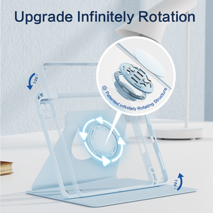 Envío Directo Auto Wake Sleep blanco 10,2 pulgadas tableta cubierta lápiz carga Crashproof PU rotación magnética para iPad - Product Image 6