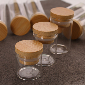 30 Mét Đường Kính Thẳng Chai Với Gỗ Nắp Ống ThủY Tinh <span class=keywords><strong>Vial</strong></span> Glass <span class=keywords><strong>30Ml</strong></span> Chai Cho Nghệ Tây Hoa Trà Bao Bì - Product Image 3