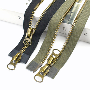 Meetee AP099 <span class=keywords><strong>8</strong></span> #15-120CM Răng Đồng <span class=keywords><strong>Zipper</strong></span> May Phụ Kiện Mở Đôi Quân Đội Dây Kéo Màu Xanh Lá Cây Ngắn Đóng End Pocket Zippers - Product Image 4