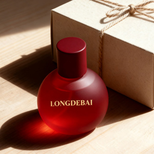 Botella de Perfume de Vidrio con Forma de Bola, Vacía, con Pulverizador, 30ml 50ml 100ml, con Tapa de Madera - Product Image 3