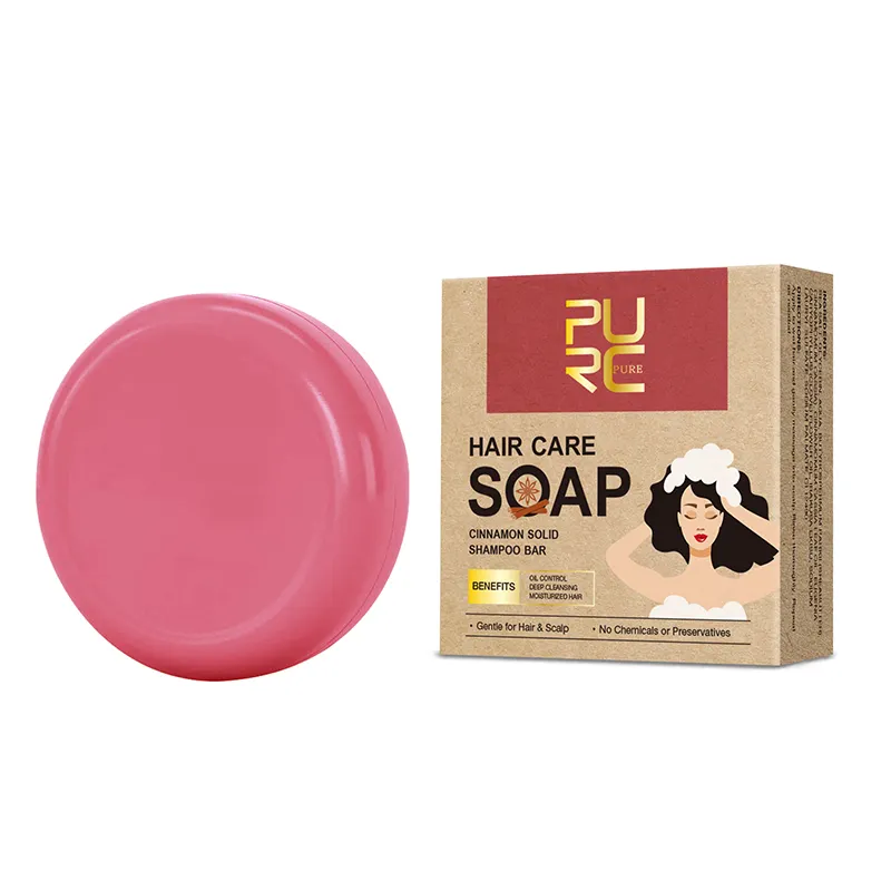 Logo personalizzato biologico naturale cannella solido Shampoo Bar sapone Vegan riparazione capelli secchi danneggiati Shampoo Bar prezzo all'ingrosso