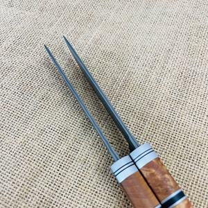 Couteau de chasse TL03SX artisanal en acier Damas, lame fixe G10, couteau de survie, couteau de défense personnelle, manche en bois, fourreau en bois - Product Image 4