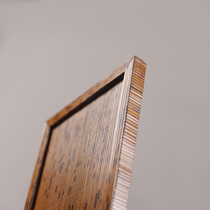 <b>Small</b> handmade bamboo tea <b>tray</b>/serving stand with veneer, made of bamboo. Japanese style teapot holder. - Product Image 4