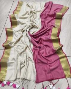 Blusa de Sari de Algodón Tejido ENT de Akshay Sharma, Ecológica, de Secado Rápido, Ligera, Teñida en Color Liso, para Novias, Ocasiones Especiales y Bodas - Product Image 3