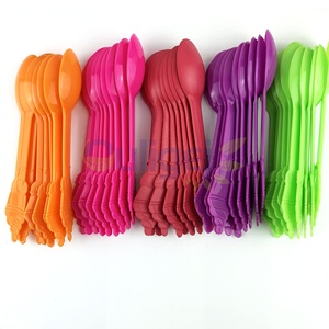 Cuillères à crème glacée à l'amidon de maïs personnalisées Cuillères en plastique jetables Expédition rapide et échantillons gratuits Cuillères à crème glacée à l'amidon de maïs - Product Image 1