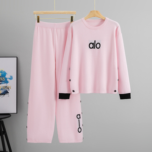 Ensemble deux pièces décontracté et polyvalent pour femme, style jeune, à manches longues et coupe ample, idéal printemps/automne, inspiré des <span class=keywords><strong>influenceuses</strong></span> transfrontalières. - Product Image 4